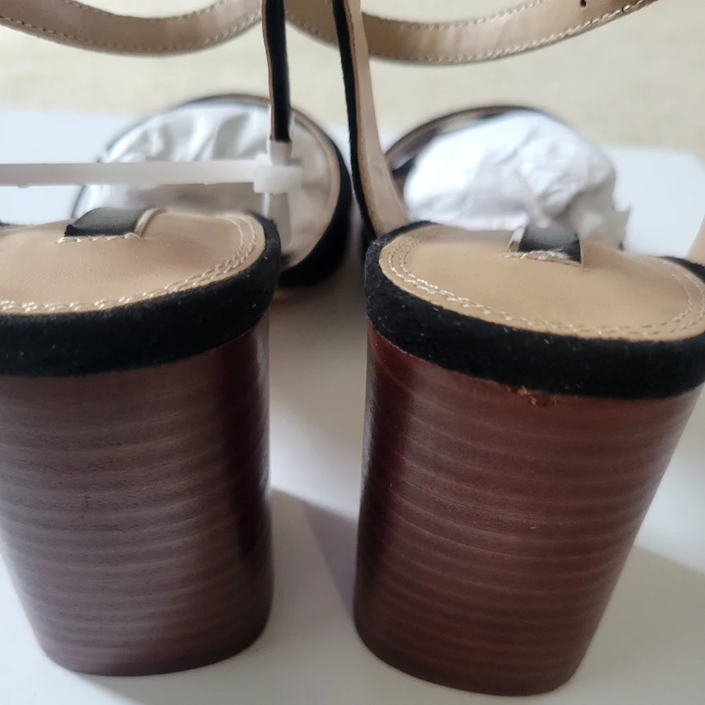 Kensie Exalia Black Suede Block Heel‎ Sandals – Women's Size 9